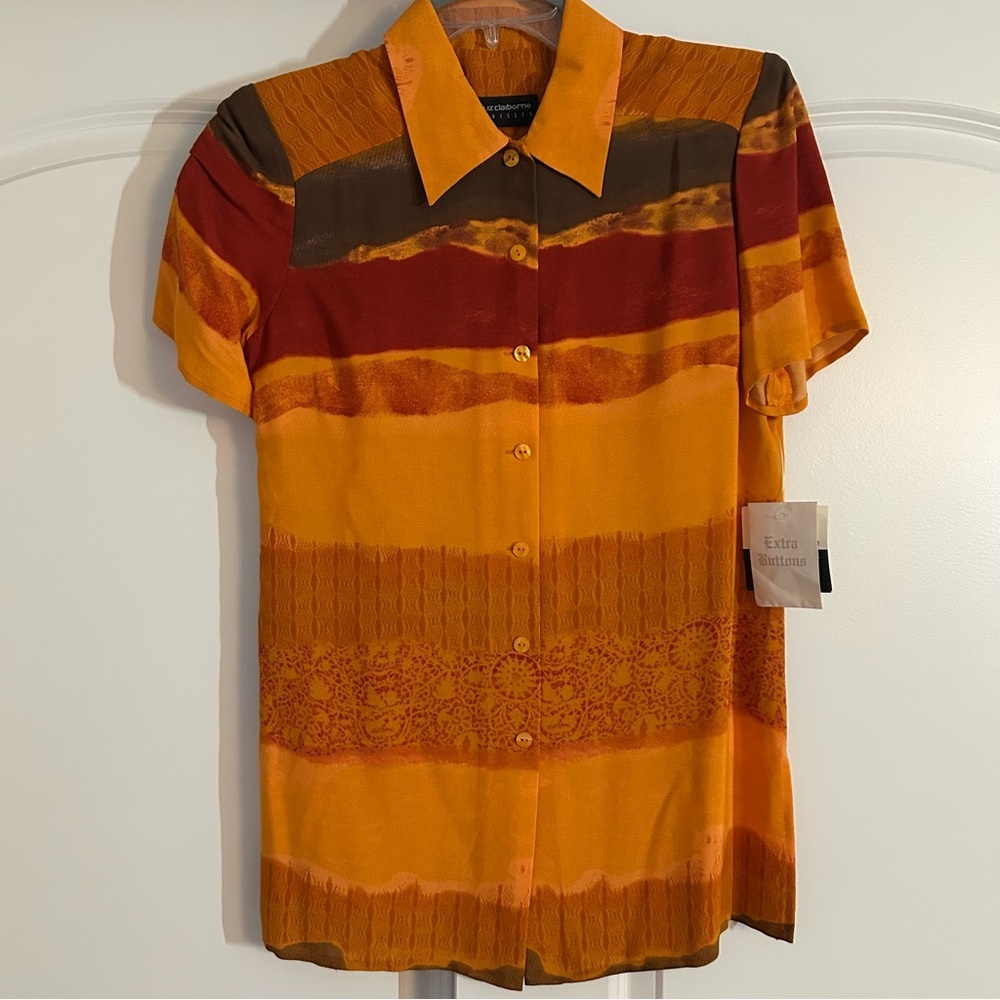 Liz Claiborne NWT Vintage Colorful Button-Up Shirt